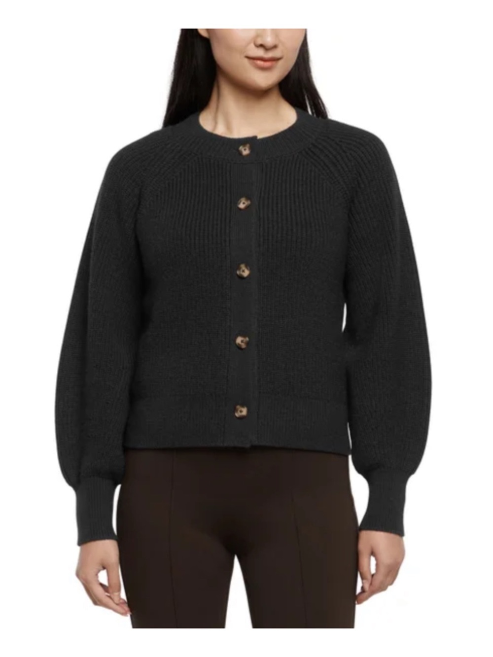 Banana Republic Charcoal Button-Up Cardigan
